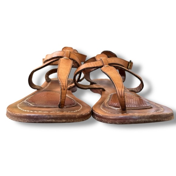 Frye Tan Leather Sandals FRYE RACHEL RING T STRAP SANDAL Size 8 - Picture 9 of 10